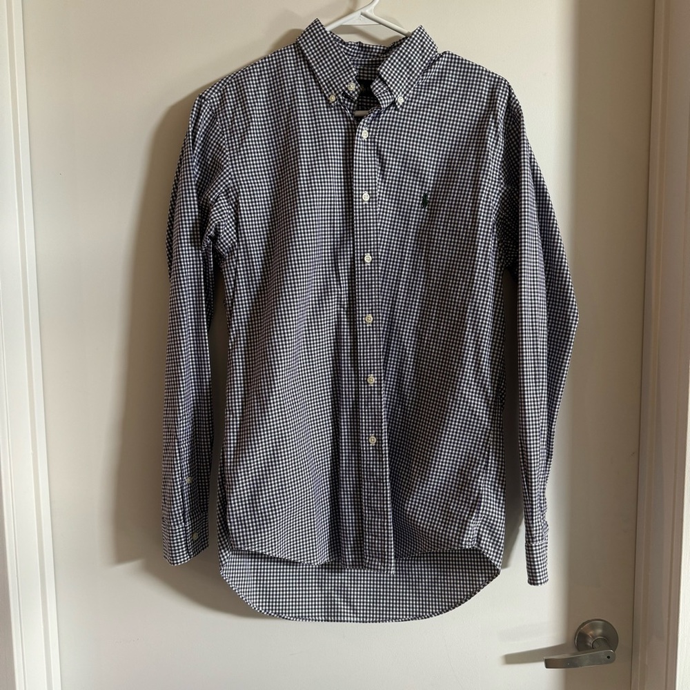 Ralph Lauren Purple and White Button Down Shirt